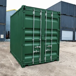 10ft used cut down shipping container with end doors, wind and watertight Aus Container Stands.