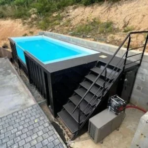 20ft container pool, above ground steel shell, Lowood QLD