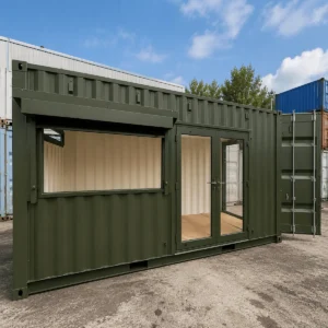 New 20ft one-trip shipping container, base shell for accommodation conversion Aus Container Stands.