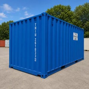 20ft one-trip high cube shipping container with double cargo doors and lockbox, stock 2468