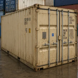 20ft used dry freight shipping container for sale - Wind and Watertight, Cor-Ten steel, lockbox fitted, 28mm marine ply floor, QLD depot, available Australia-wide