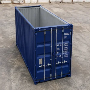 20ft used open top container Cargo Worthy — removable bows, tarpaulin, removable door header, forged steel lashing rings for sale in Australia