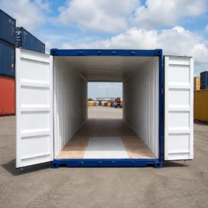 40ft One-Trip Tunnel shipping container double end doors open — Australia