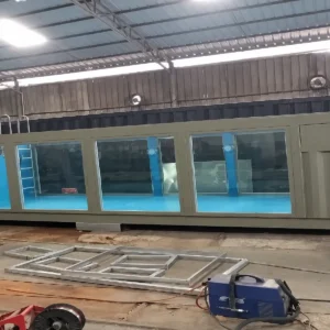 40ft container pool exterior — above-ground modular steel pool Australia