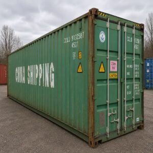 40ft used high cube wind and watertight shipping container direct ship for sale - stock ref 2547, colour varies, surface rust, 76.4m3, Lowood QLD, Australia