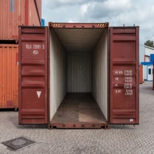 40ft used high cube shipping container for sale - stock ref 2524, wind and watertight, Cor-Ten steel, marine ply floor, lockable double doors, Lowood QLD, Australia