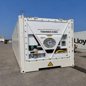 40ft new one-trip high cube reefer container for sale - Thermo King Magnum Plus, R452A refrigerant, stainless steel interior, panic alarm, safety door, Lowood QLD, Australia