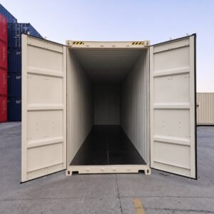 40ft one-trip shipping container for sale - new, stock ref 2530, Cor-Ten steel, 28mm marine ply floor, factory lockbox, forklift pockets, Lowood QLD, Australia