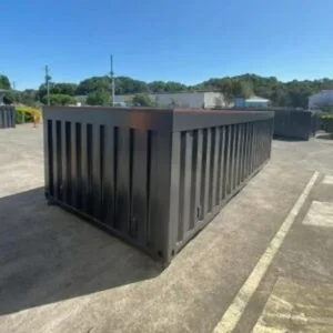 40ft shipping container pool in matte black delivered in Australia.