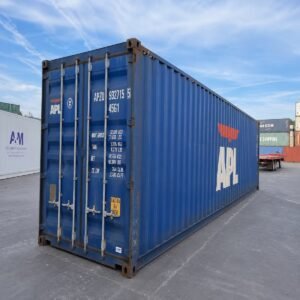 40ft standard wind and watertight shipping container direct ship for sale - stock ref 2555, colour varies, surface rust and wear, 67.7m3, Lowood QLD, Australia