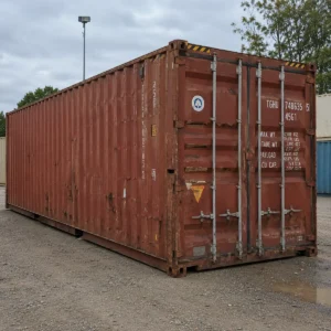 40ft used high cube shipping container with double cargo doors and lockbox