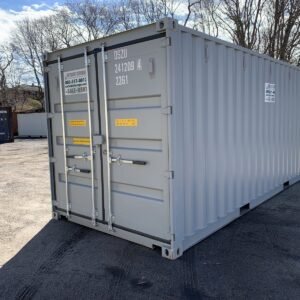 20′ x 8′ x 8.5′ Tall – New **Double Door**Shipping/Storage Container – Wind and Watertight–Gray
