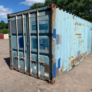 20′ x 8′ x 8.5′ Tall –Used Shipping / Storage Container-Wind and Watertight – Blue