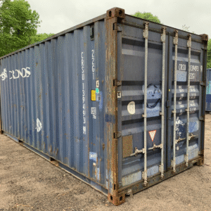 20′ x 8′ x 8.5′ Tall –Used Shipping / Storage Container-Wind and Watertight – Blue