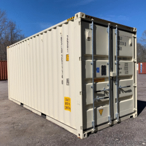 20′ x 8′ x 9.5′ Tall– New **High Cube** Shipping/Storage Container – Wind and Watertight – Beige