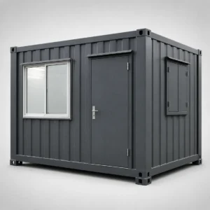 16ft portable cabin with secure steel door and window shutters, stock 2736