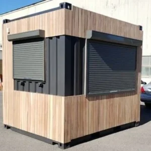 shipping container cafe conversion, servery hatch, Lowood QLD
