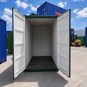 used 10ft cut down shipping container for sale - stock ref 2601, Cor-Ten steel, fabricated rear panel, fitted lockbox, 28mm marine ply floor, Lowood QLD, Australia