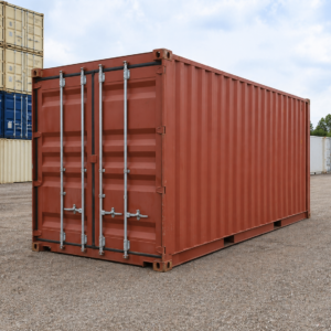 20ft used shipping container brick red wind and watertight