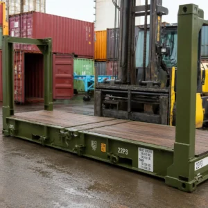 20ft Collapsible Flat Rack – New - Green